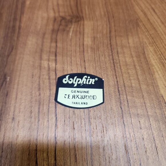 Vintage Mid Century Dolphin Genuine Teakwood Cheeseboard Tray - Picture 5 of 7